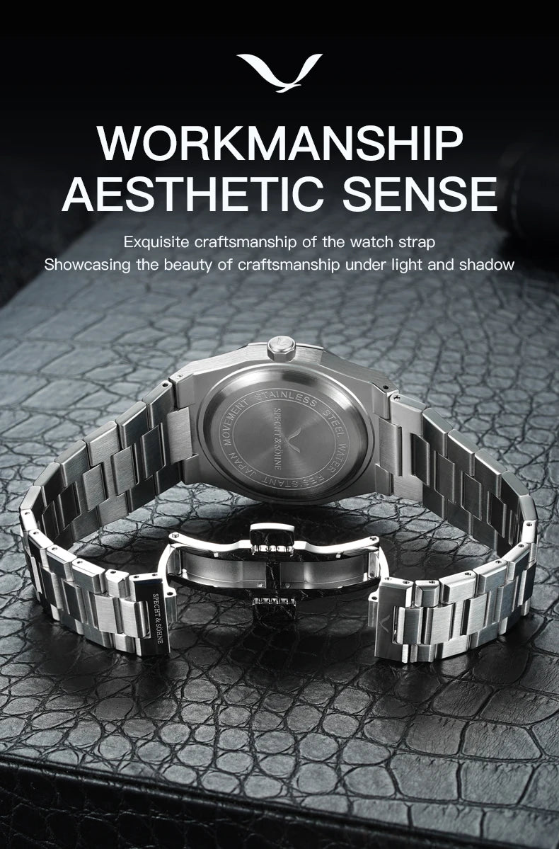 New 2026 Fashion Rare Specht & Söhne Men's Watch Ultrathin 38MM Steel Sapphire Crystal VH31 Quartz Wristwatch