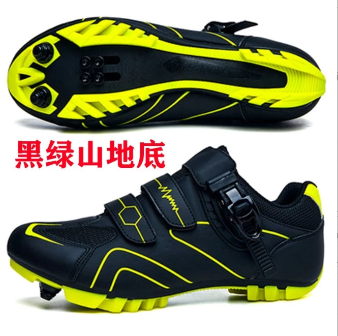 Unisex Hard Sole Cycling Shoes – 4-Season Road Bike Lock Pedal Shoes for MTB Outdoor Sports