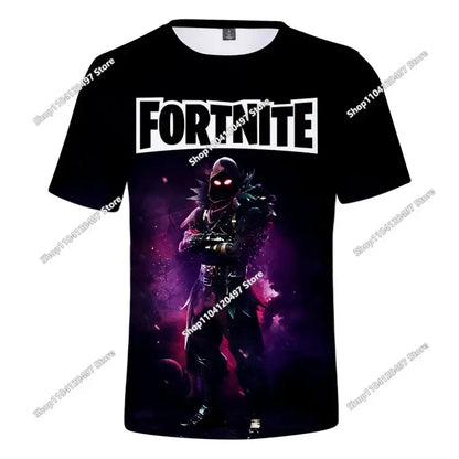 T-shirt 3D natalizia Fortnite, maglietta Battle Royale streetwear per bambini, Victory Game, uomo e donna, T-shirt Harajuku per adolescenti