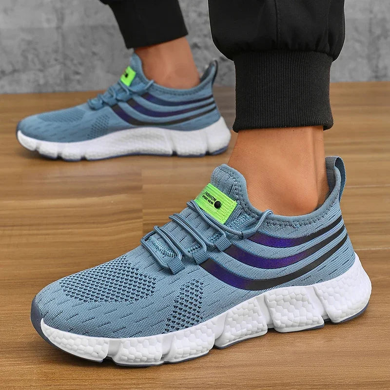 Men's Casual Sports Shoes Breathable Lightweight Sneakers Anti-Slip Flats Outdoor Running Walking Tennis Athletic Jogging Shoes