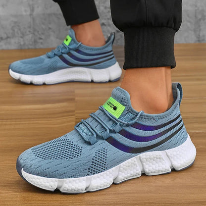 Men's Casual Sports Shoes Breathable Lightweight Sneakers Anti-Slip Flats Outdoor Running Walking Tennis Athletic Jogging Shoes