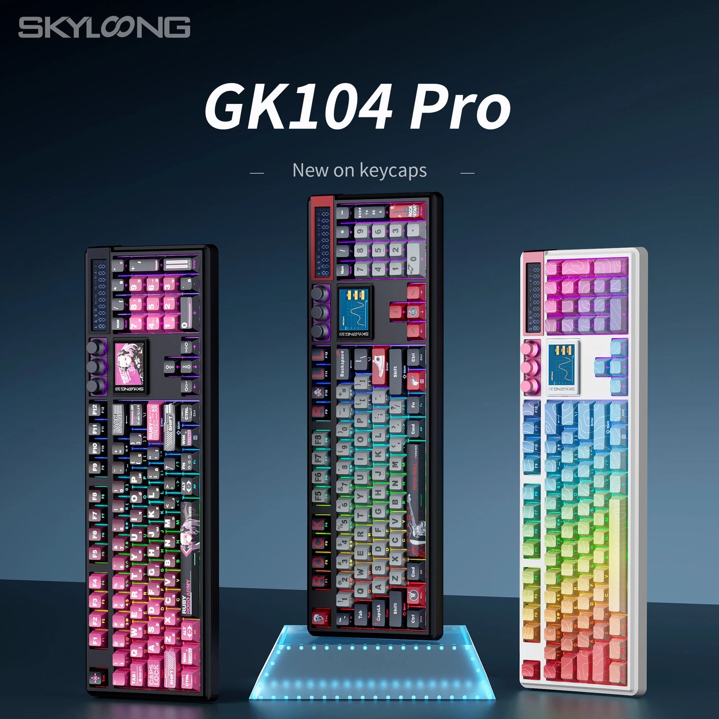 Tastiera meccanica wireless SKYLOONG GK104 Pro 100% personalizzata, switch low-noise hot-swap per PC gamer e accessori da ufficio