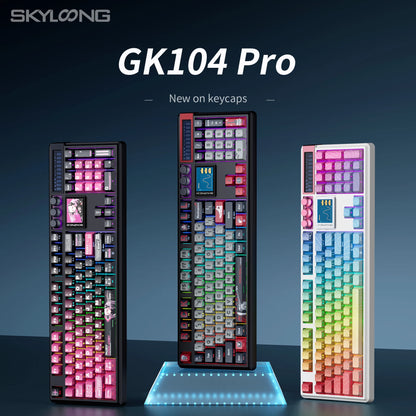Tastiera meccanica wireless SKYLOONG GK104 Pro 100% personalizzata, switch low-noise hot-swap per PC gamer e accessori da ufficio