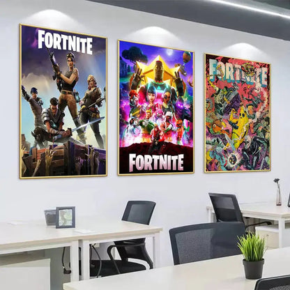 Game F-Fortnite Poster Surprise Home Decoration Picture Wall Art for Study Living Room Decor
