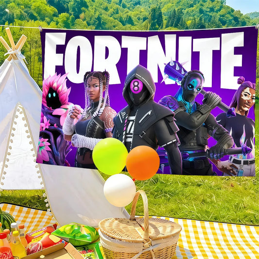 Adventure-Game F-FORTNITE-Flagge, geeignet für Party, Club, Outdoor, Innenbereich, Wandkunst-Dekoration, Banner, Geschenk