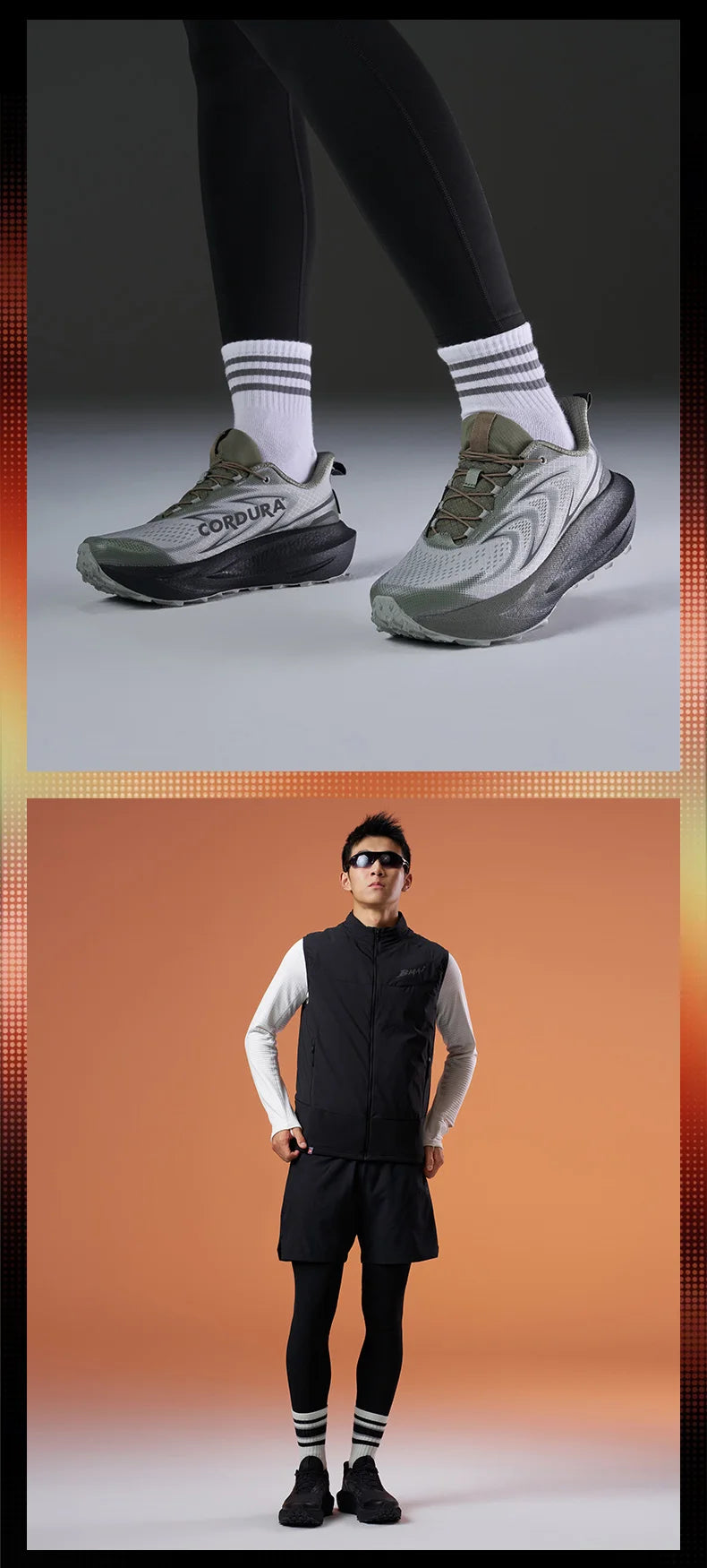 BMAI Outdoor Men's Sports Shoes Breathable Man Sneakers Lightweight Mountain Running Shoes for Men Cushion Trail Jogging Sneaker