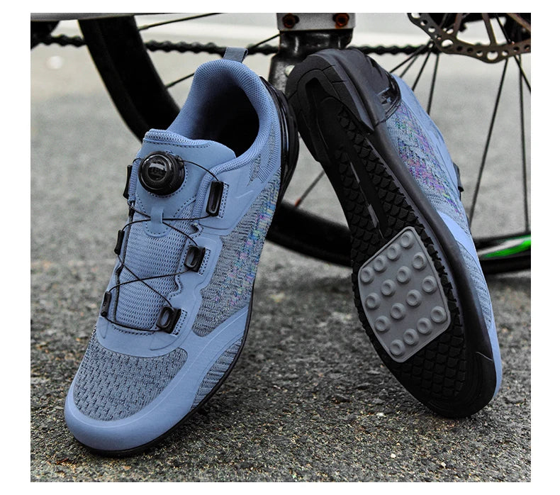 MTB Cycling Shoes for Men and Women T03 Purple Breathable Speed Self-Locking Road Cycling Sports Shoes Outdoor Racing Training Sneakers
