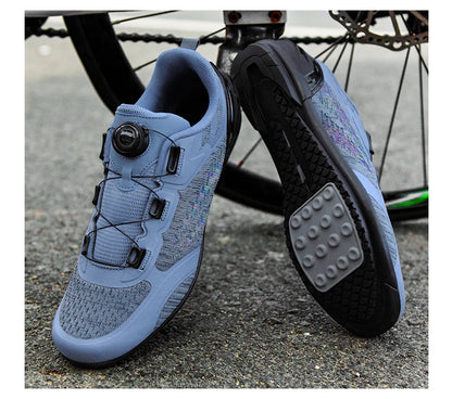 MTB Cycling Shoes for Men and Women T03 Purple Breathable Speed Self-Locking Road Cycling Sports Shoes Outdoor Racing Training Sneakers