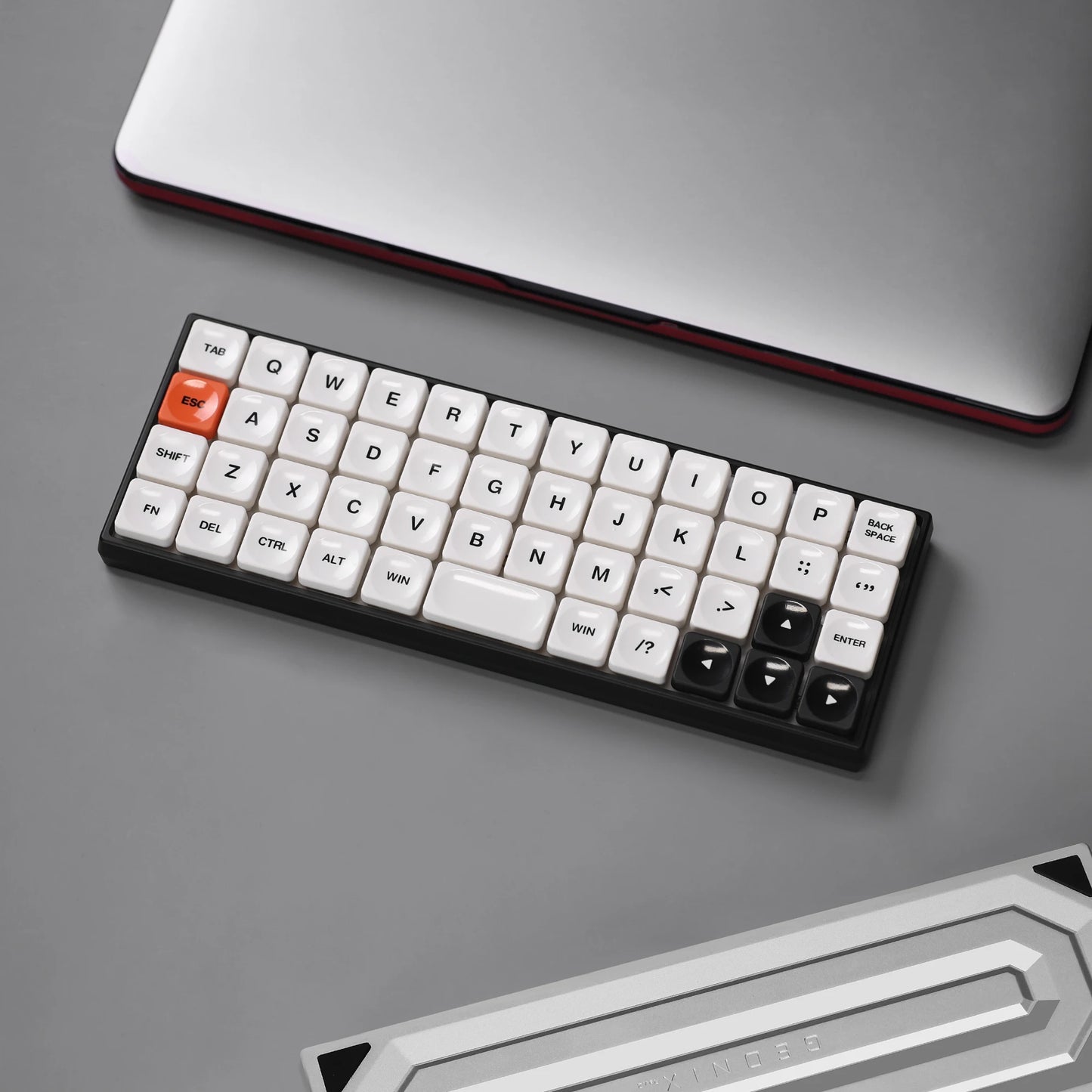 Chosfox GEONIX48 Rev.2 Low Profile Keyboard Single/Three Mode Portable Mechanical Keyboard Kit For LOW MX Switch Support QMK/VIA