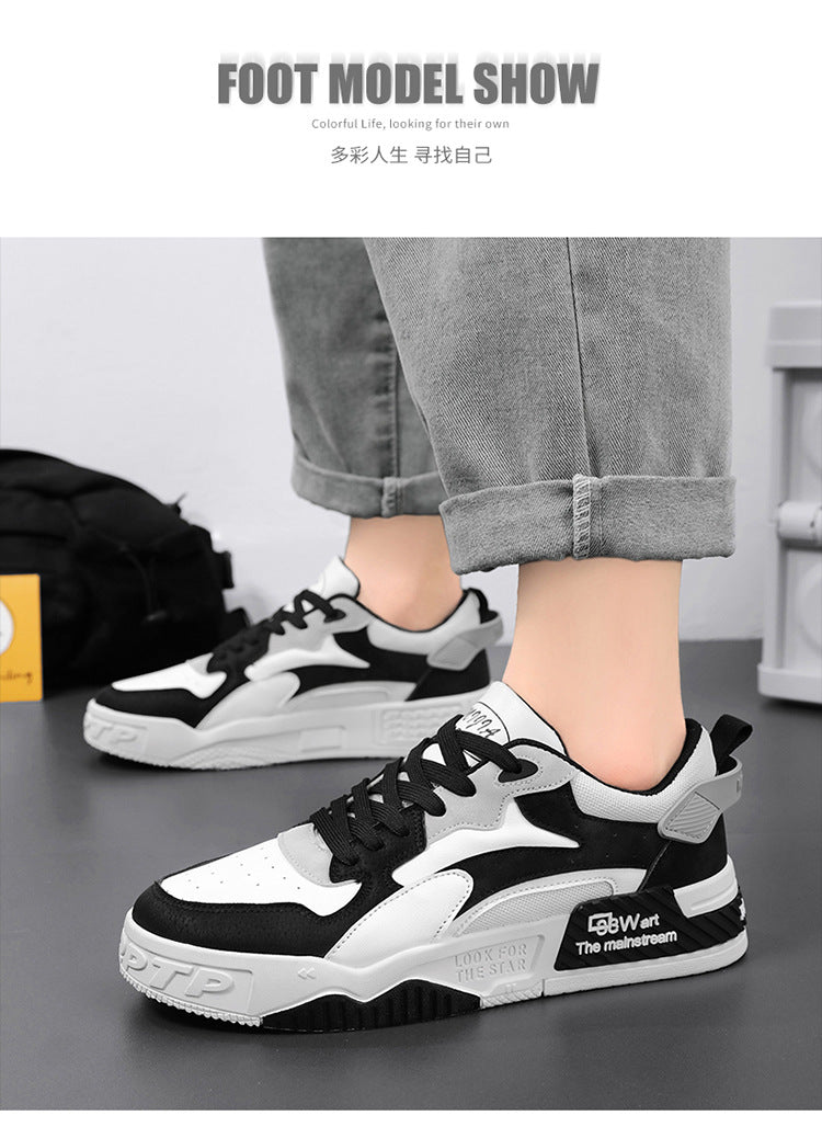 New Autumn Men’s Sneakers Comfortable Platform Shoes 2023 Trend Lace-up Vulcanized White Casual Sneakers Zapatillas