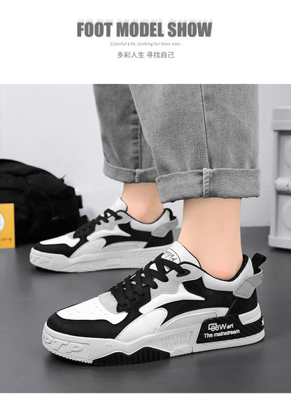 New Autumn Men’s Sneakers Comfortable Platform Shoes 2023 Trend Lace-up Vulcanized White Casual Sneakers Zapatillas