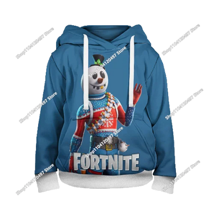 Fortnite косплей худита за деца и възрастни, унисекс суитшърт с качулка, ежедневни униформи и костюми за Хелоуин