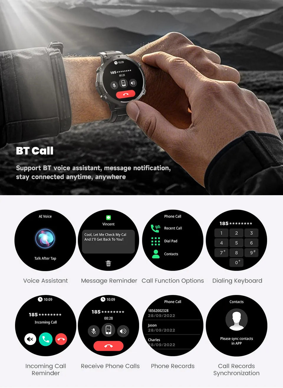 2026 New Military TANK X3 Smartwatch für Herren, 1000mAh Akku, 10ATM wasserdicht zum Schwimmen, GPS-Route, 1.75" AMOLED HD, Anrufe, Sport-Smartwatch