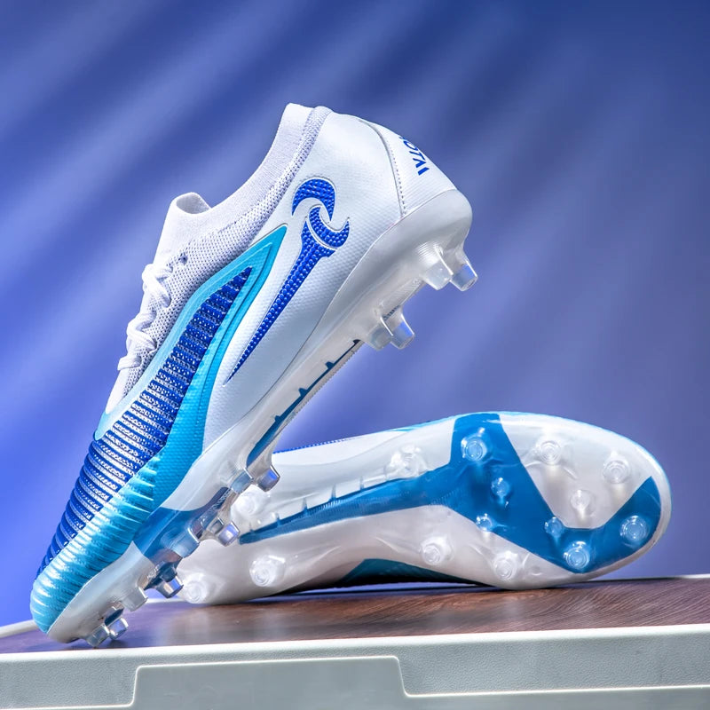 New Men Football Boots Outdoor Sport Boys Long Spikes Non Slip Breathable Match Training Cleats Soccer Shoes Adult Comfortable