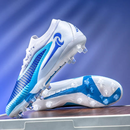 New Men Football Boots Outdoor Sport Boys Long Spikes Non Slip Breathable Match Training Cleats Soccer Shoes Adult Comfortable