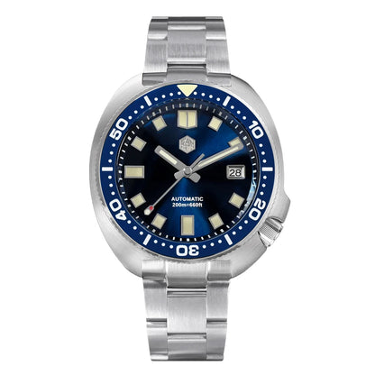 San Martin Turtle Men Diver Watch 44mm NH35 Automatic Mechanical Wristwatch Sapphire Waterproof 200m Luminous Relojes SN0047
