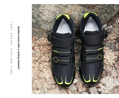 Unisex Hard Sole Cycling Shoes – 4-Season Road Bike Lock Pedal Shoes for MTB Outdoor Sports