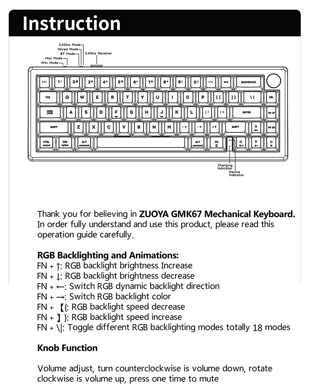 KIT de teclado mecânico GMK67 Bluetooth 5.0/2.4G sem fios/com fios com montagem gasket para gaming — KIT de teclado personalizável