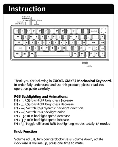 KIT de teclado mecânico GMK67 Bluetooth 5.0/2.4G sem fios/com fios com montagem gasket para gaming — KIT de teclado personalizável