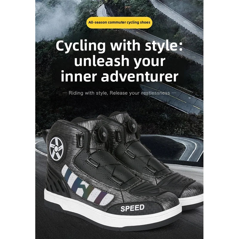 Motorcycle Professional Protective Riding Boots Four Season New Fashion Breathable Anti-Slip Men's Outdoor Off-Road Riding Shoes