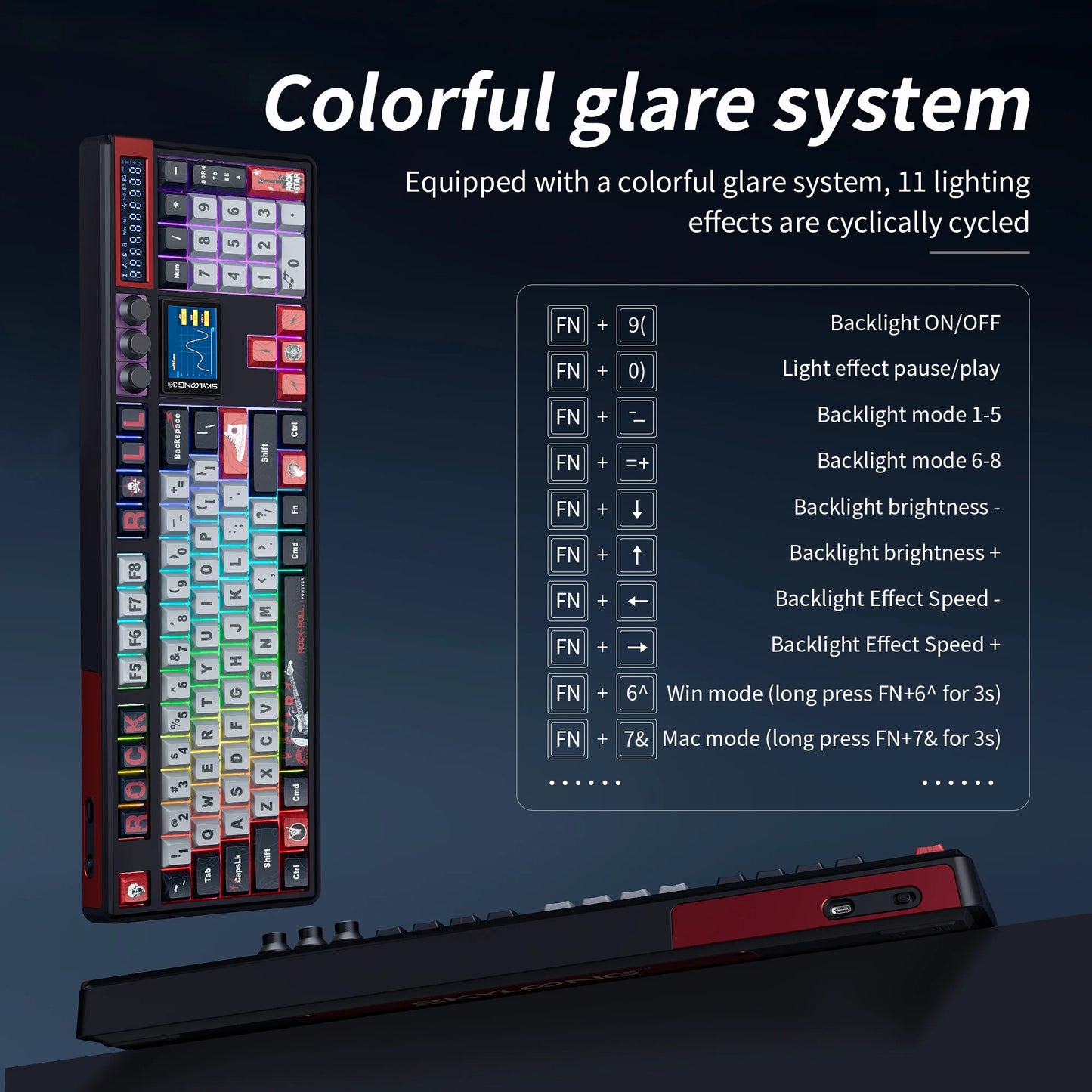 Tastiera meccanica wireless SKYLOONG GK104 Pro 100% personalizzata, switch low-noise hot-swap per PC gamer e accessori da ufficio