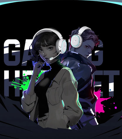 Picun G2 Kabelloses Gaming-Headset Bluetooth 5.3 – 7.1-Surround-Sound, Gaming-Kopfhörer mit 5ms niedriger Latenz und ENC-Mikrofon für PC, PS5, PS4, Switch & Mobilgeräte