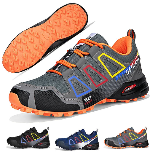 Men Waterproof Hiking Shoes Wear-Resistant Outdoor Shoes Leather Hiking Hunting Tactical Sports Shoes Men