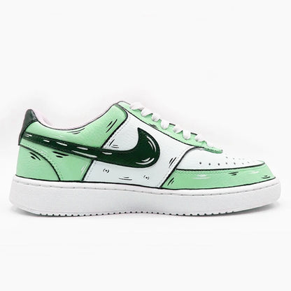 Custom Sneakers Custom Sneakers NIKE COURT VISION Messy Line Design Couple Matching Shoes Unisex Low-Top Skate Retro Shoes