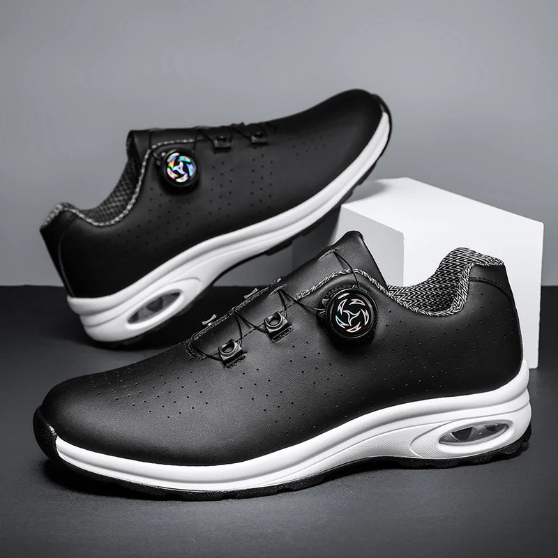 Zapatillas de golf para hombre con cámara de aire, deportivas para correr y conducir, transpirables, ligeras, cómodas, atléticas, antideslizantes y giratorias