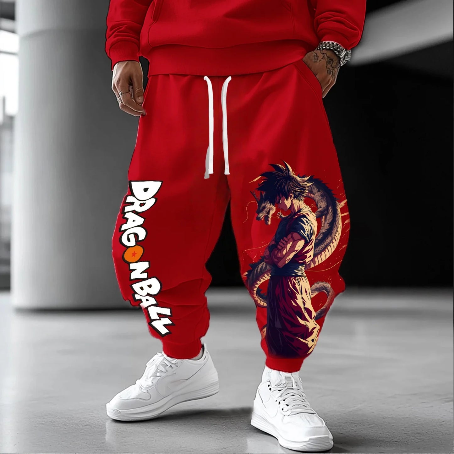 2026 Anime Saiyan Dragon Ball Summer Outdoor Sweatpants Harajuku Trendy Men Women Street Loose Casual Fashion Sports Cuffed Pants