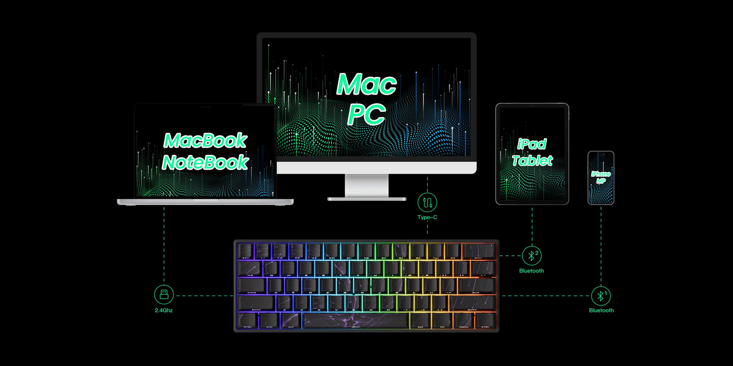 Teclado mecánico Akko MonsGeek FUN60 con interruptores magnéticos 60% para gaming, Rapid Trigger 0.01mm, 8K, ARGB, HE/TMR, teclado personalizado