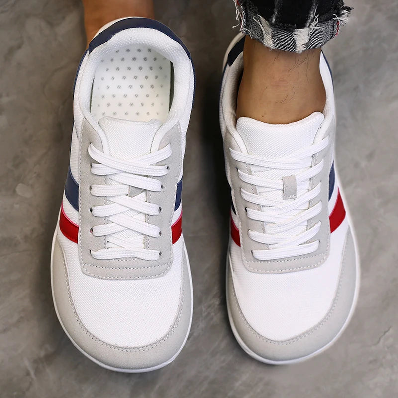 Men's tennis shoes with wide toe box, barefoot minimalist breathable comfortable outdoor walking shoes, sports casual blue shoes 2025