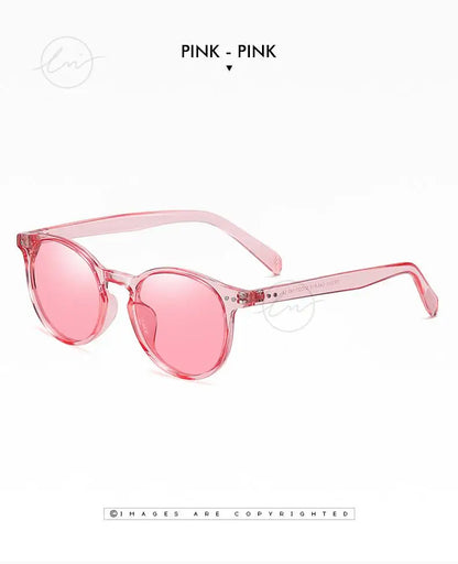 LM Retro Round Sunglasses Women Men Ultralight TR90 Polarized Unisex Driving Shades Vintage Sun Glasses UV400 Gafas De Sol