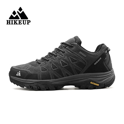 HIKEUP Fashion Outdoor Shoes Hiking Men's Sports Casual Mountain Trekking Boots Camping Sneakers for Men Non-slip Wear-resistant