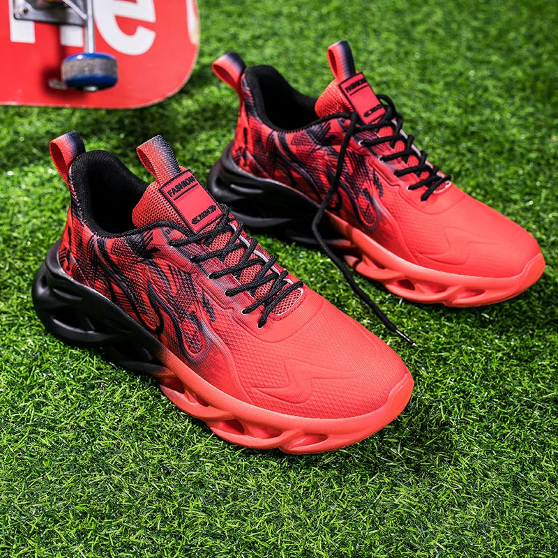 Men's Running Shoes Breathable Mesh Sports Shoes Cushioned Casual Sneakers Lightweight Comfortable Tennis Shoes Athletic Footwear