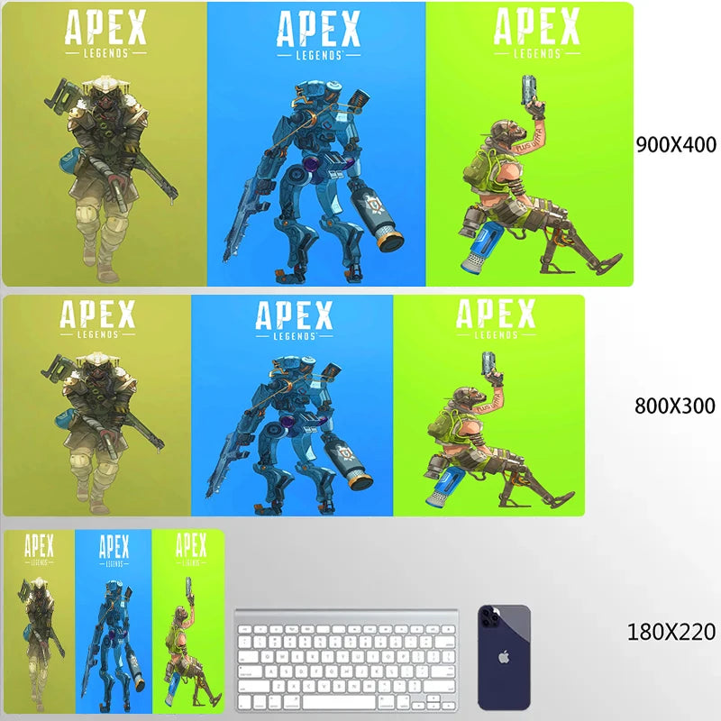 800x300 Apex Legends Mousepad Xxl Funny Unique Desktop Pad Game Mousepad PC Size for large Edge Locking Game Keyboard Pad XL