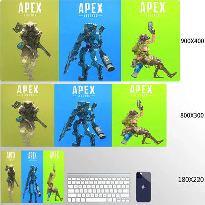 800x300 Apex Legends Mousepad Xxl Funny Unique Desktop Pad Game Mousepad PC Size for large Edge Locking Game Keyboard Pad XL