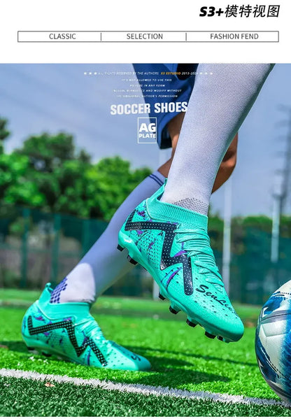 Oversized Football Boots for Youth & Children, Comfortable Flexible Design, Stable Anti-slip Performance for Outdoor Field Sports