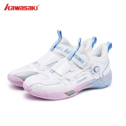 Kawasaki CROSS SPACE MID 2.0 Badminton Shoes Upgraded Shock-Absorbing Auto Knob Professional Sport Shoes Men 2024 New