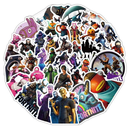 Fortnite Creative Personality Graffiti Sticker Animation Cartoon Goo Card Mobile Phone Case Scooter Water Cup Sticker Decoration
