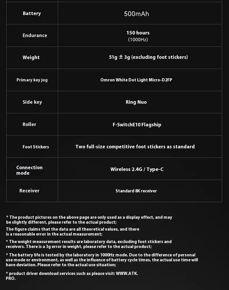 ATK Blazing Sky X1/X1V2 Mouse Gamer Wireless 8K Low Latency Lightweight FPS Liekong E-sports Gaming Mouse Custom Pc Accessories