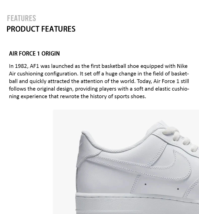 Nike original man and women's shoes new AIR FORCE 1 board shoes classic fashion AF1 casual shoes DD8959-100