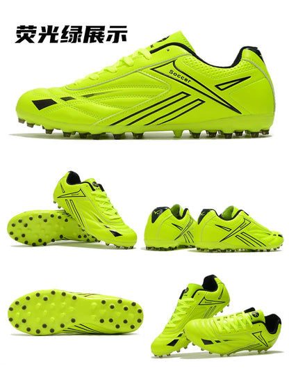 New Unisex Large Size Adult Training Game Sneakers Indoor Outdoor Lawn Youth Student Sport Soccer Shoes 39-45#