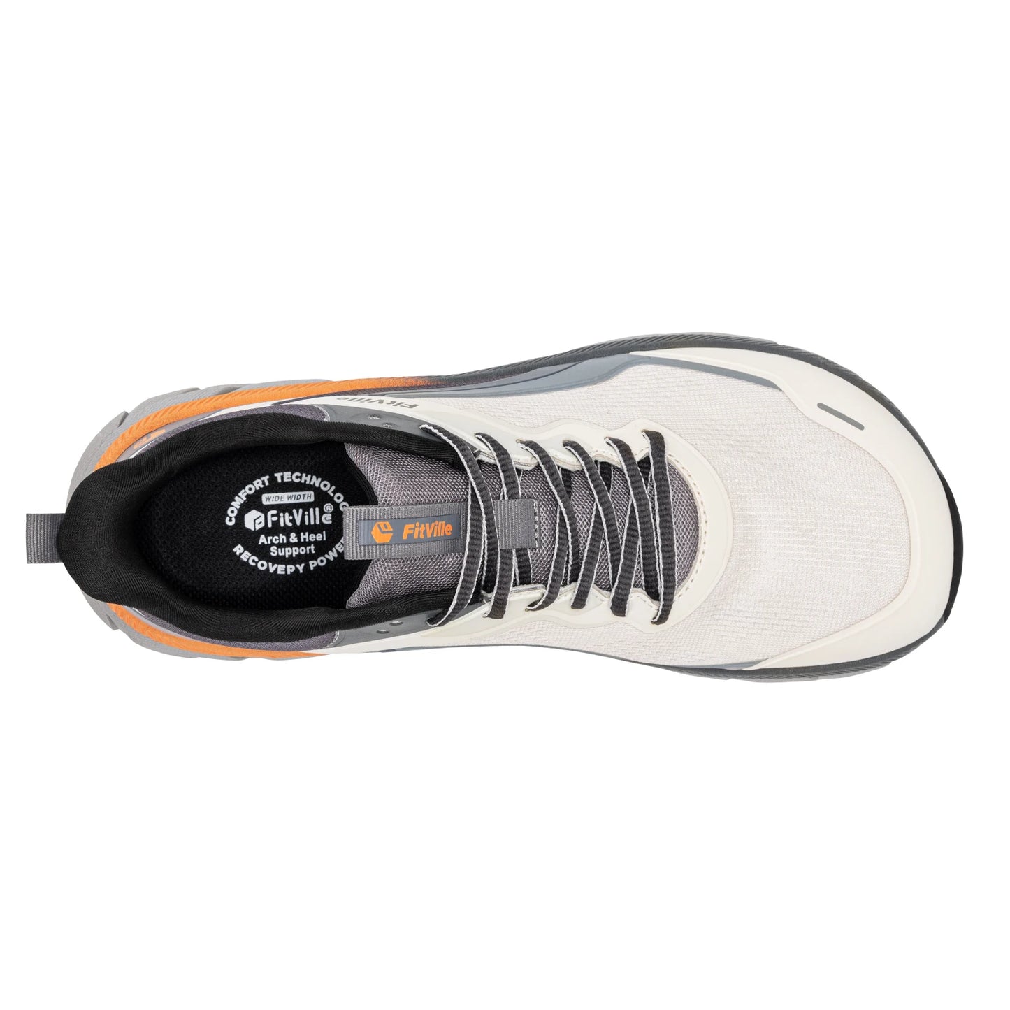 FitVille Men's Wide Toe Box Shoes, Cushioned Sneakers, Non-Slip, Lightweight, Breathable Running Shoes for Swollen Feet