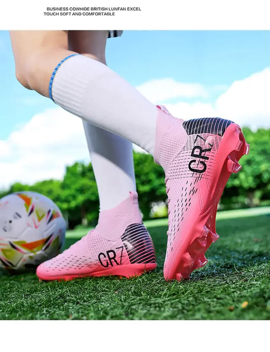 TF Long Stud Training Football Cleats Wear Resistant Breathable Firm Ground Outdoor Match Training Sports Footwear