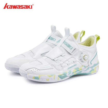 Kawasaki CROSS SPACE MID 2.0 Badminton Shoes Upgraded Shock-Absorbing Auto Knob Professional Sport Shoes Men 2024 New