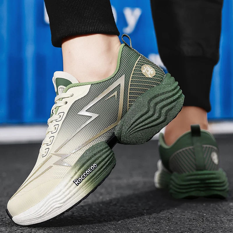 Couple Sports Shoes Professional Marathon Comfortable Jogging Shock-absorbing Training Shoes High Rebound Anti-Slip Racing Shoes