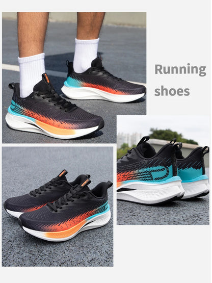 Baasploa Men Jogging Sports Shoes Carbon Plate Professional Cushioning Sneakers Male Outdoor Breathable Non-Slip Running Shoes