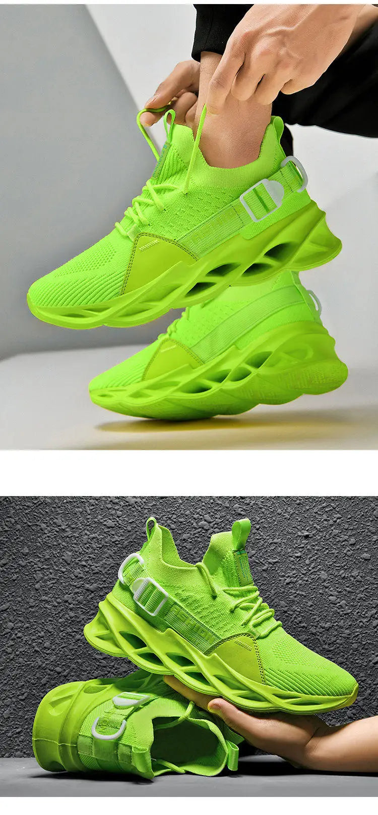 Zapatillas deportivas casual moradas de moda en oferta para mujer y hombre, calzado running con suela tipo blade, talla grande 48, ligeras y transpirables, zapatillas deportivas de malla para hombre