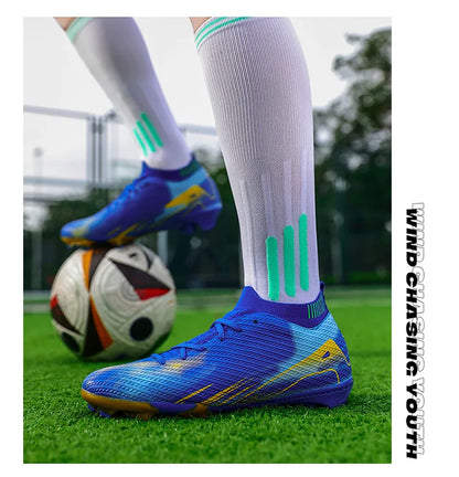 Professional Men's Outdoor FG Football Shoes, Durable Comfortable Training Shoes for Adults and Teenagers, Non-slip Soccer Shoes